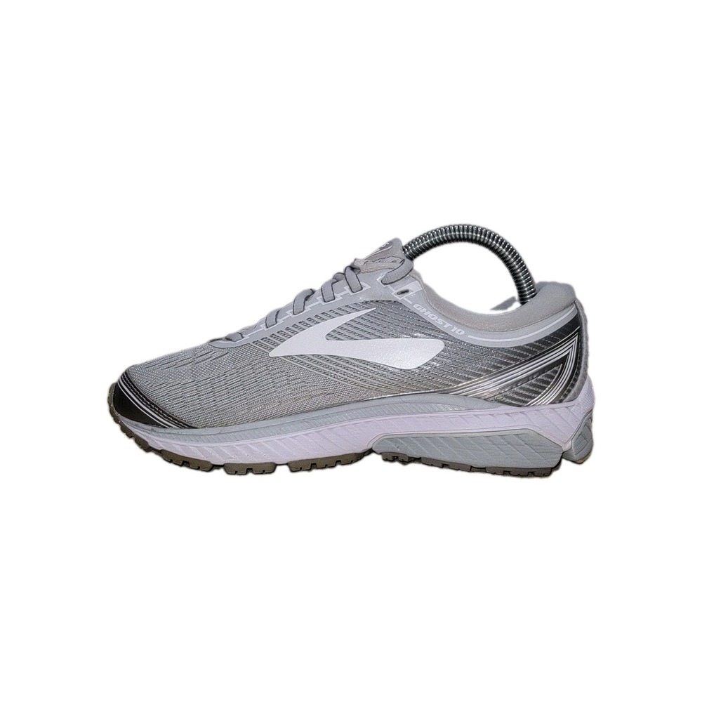 Brooks Ghost 10 Women's Size 7.5 B Running Shoes Silver White Running Shoes - Picture 5 of 12